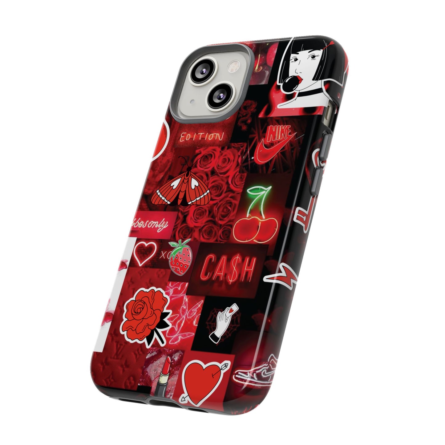 Red Pop Art Neon Vibes Phone Case