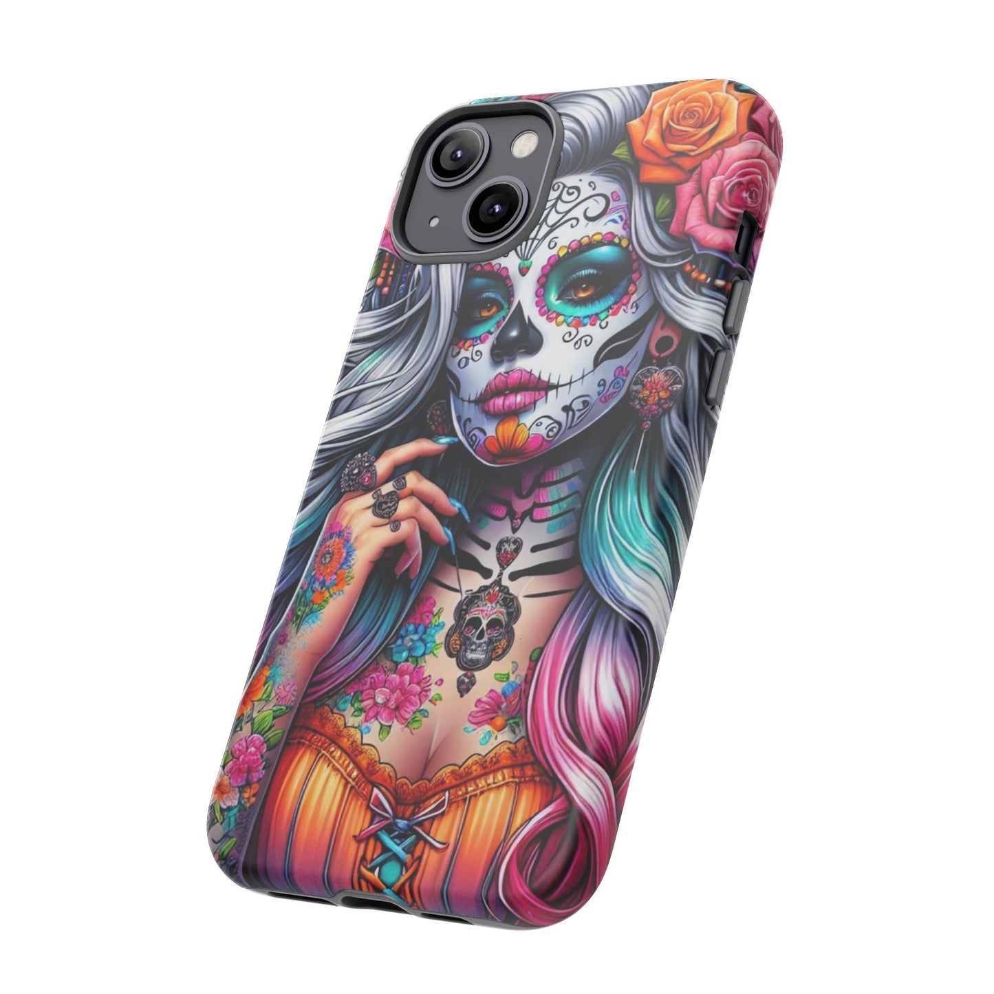 Sugar Skull Goddess – Día de los Muertos Floral Queen Mobile Cover