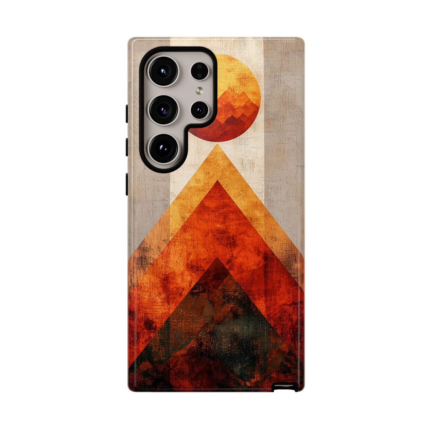 Boho Sun & Peaks Geometric Phone Case for iPhone, Pixel & Samsung