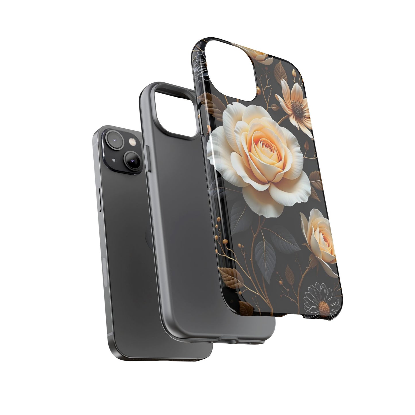 Elegant 3D Floral Design, Botanical Phone Case design for Iphone.