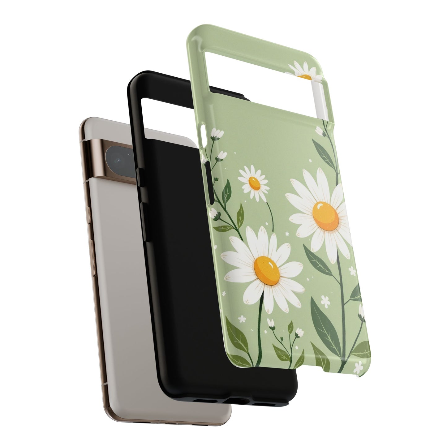 Green Floral Case, Daisy Pattern Design, Iphone Case Design, Perfect Gift For Her