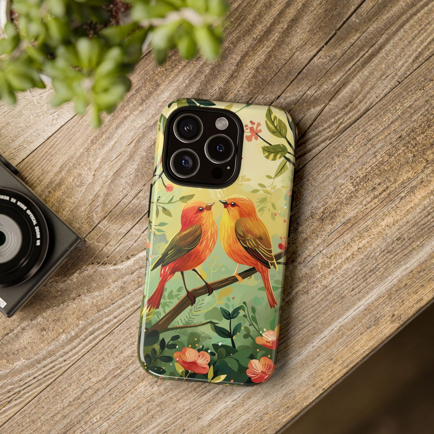 Floral Birds Phone Case β Elegant Nature-Inspired Design for iPhone, Samsung & Google Pixel