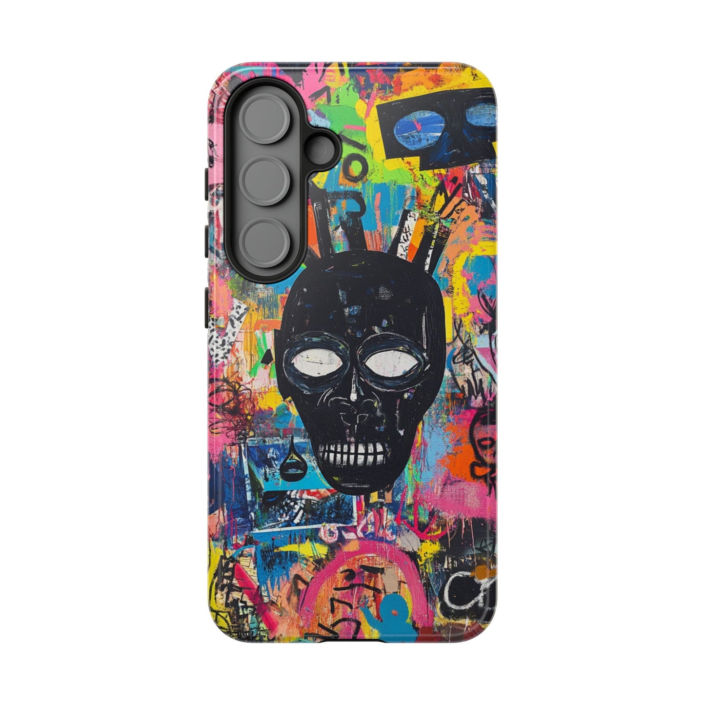 Street Art Phone Case – Basquiat-Inspired Phone Cover– Bold, Graffiti-Inspired Cover - iPhone, Samsung & Google Pixel Cover - Artistic Painting Case, Art Lover Gift