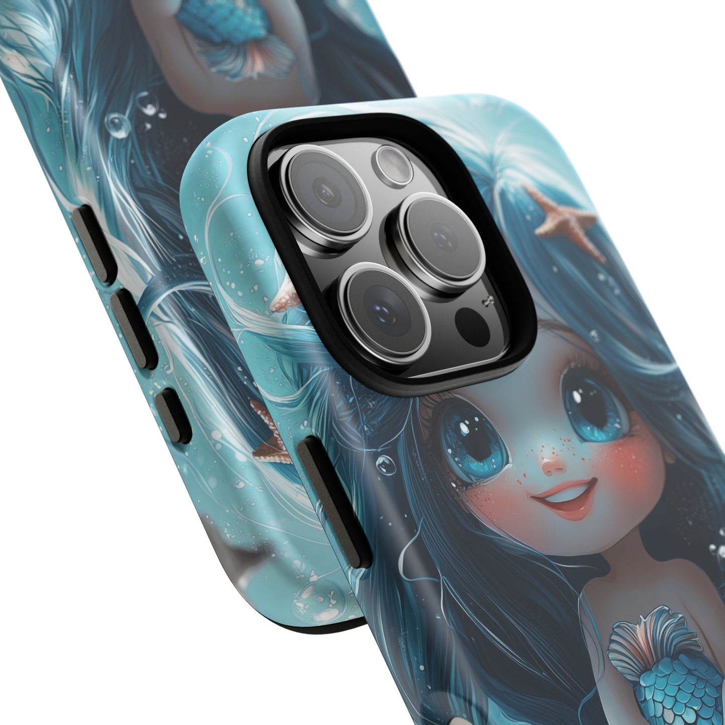 Bubble Bliss - Cute Chibi Mermaid Ocean Phone Case for iPhone, Samsung & Pixel