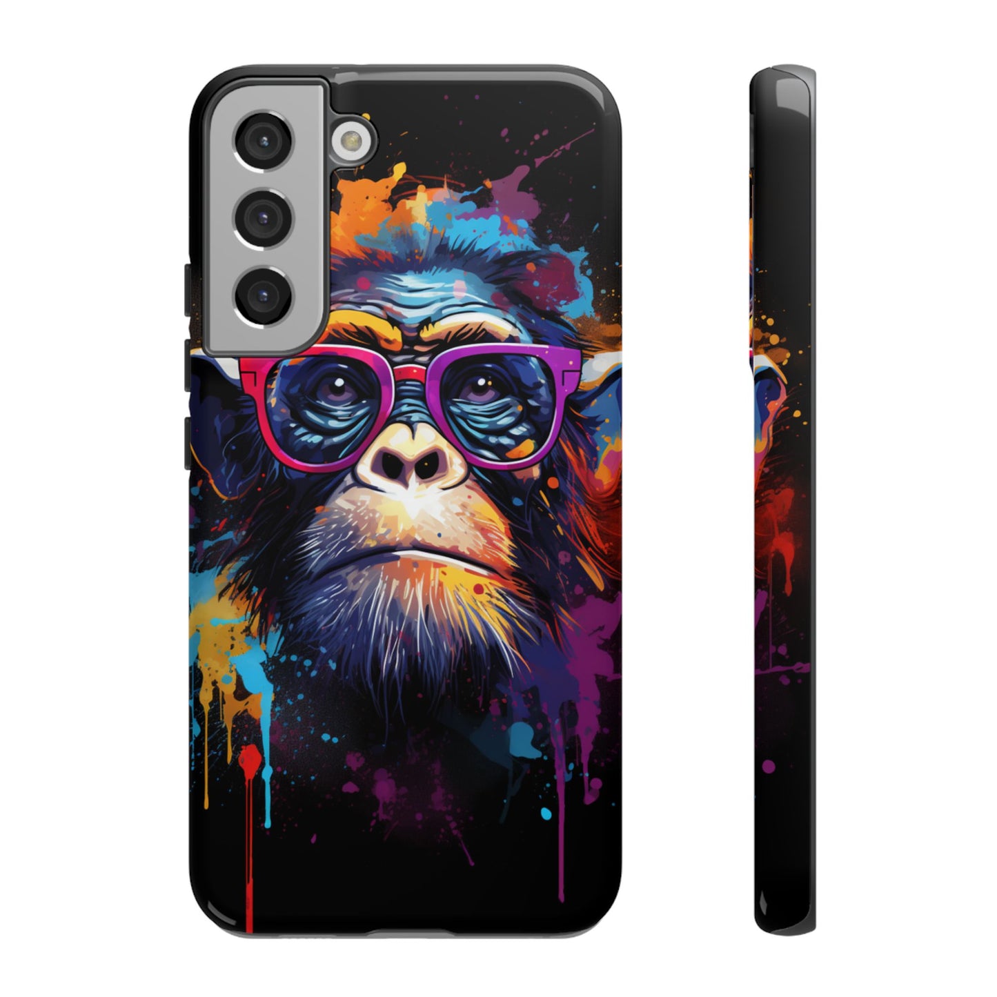 Grafitti Monkey Print Phone Case - iPhone, Samsung & Google Pixel Cover - Artistic Phone Case, Animal Lover Gift