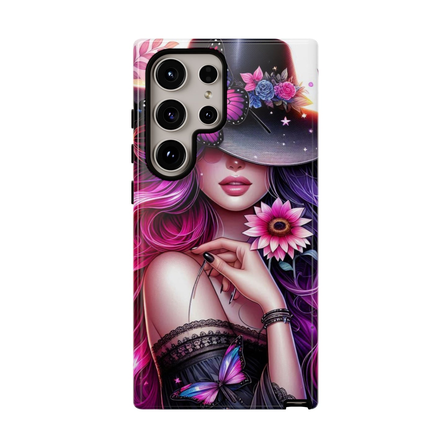 Celestial Charm – Cosmic Cowgirl & Butterfly Magic Mobile Cover