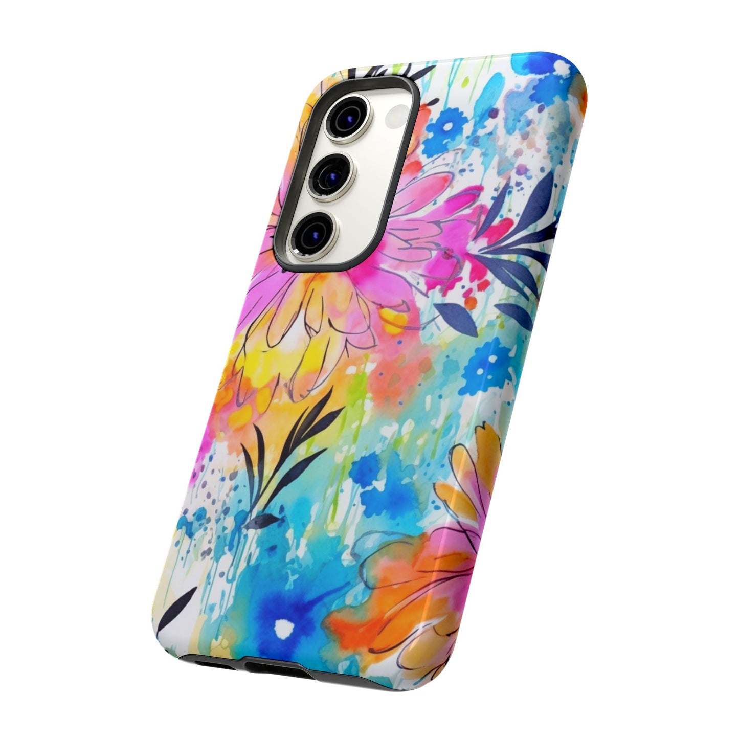 Abstract Watercolor Bloom Phone Case – Expressive & Vibrant