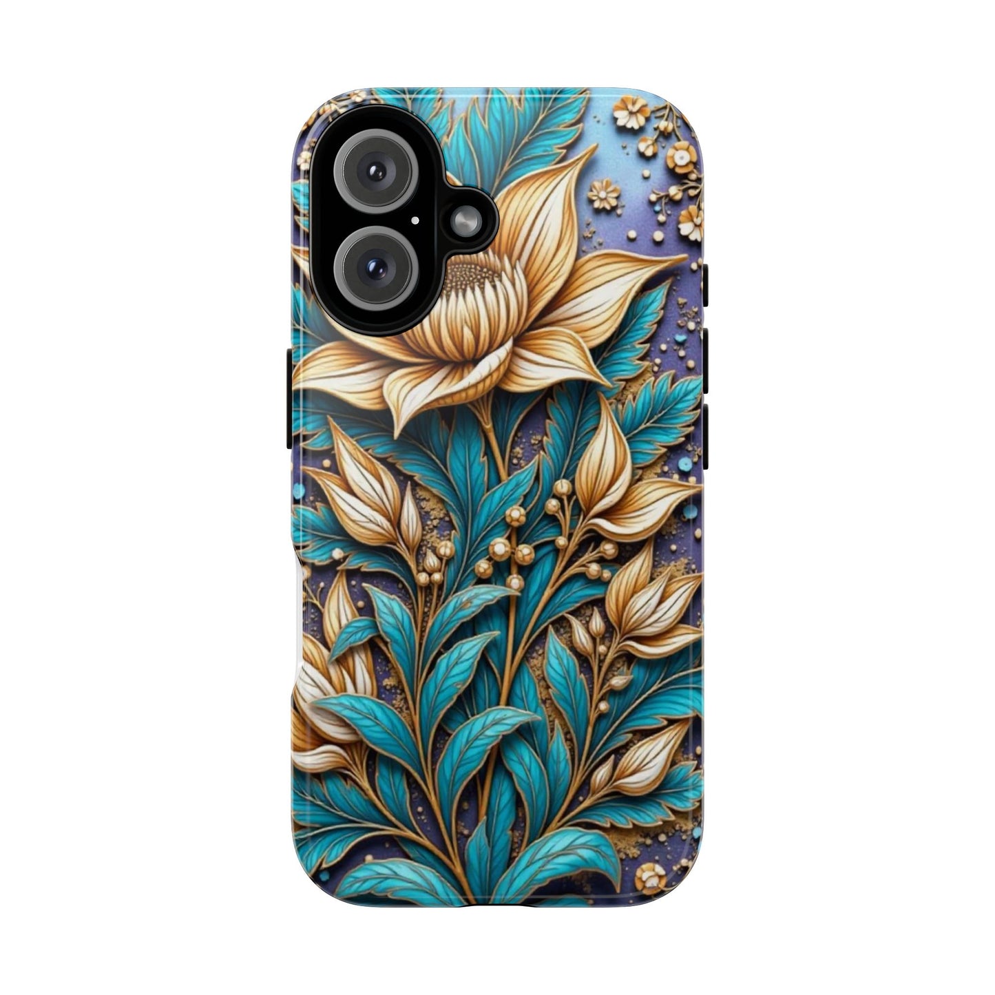 Golden Chrysanthemum: Floral Stained Glass Masterpiece