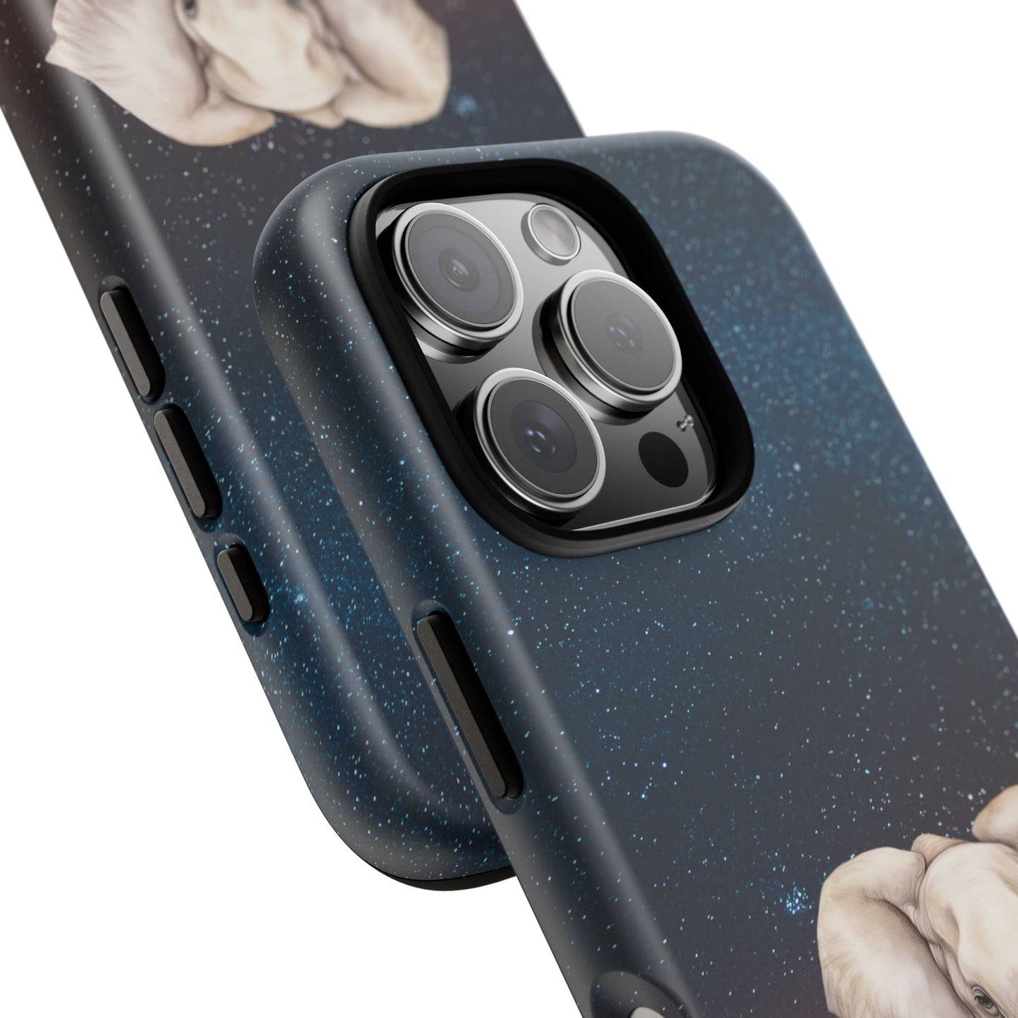 Starry Safari Elephant Family Mobile Cover – Cosmic Wildlife Aesthetic