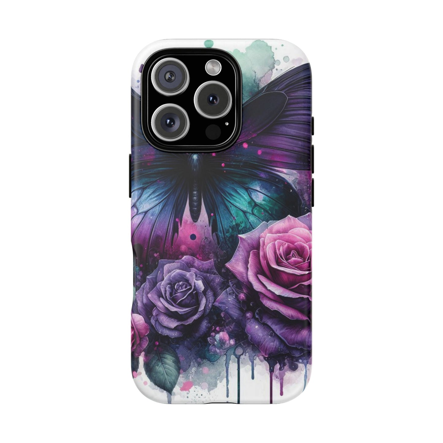 Mystic Bloom – Vibrant Butterfly & Rose Art Mobile Cover