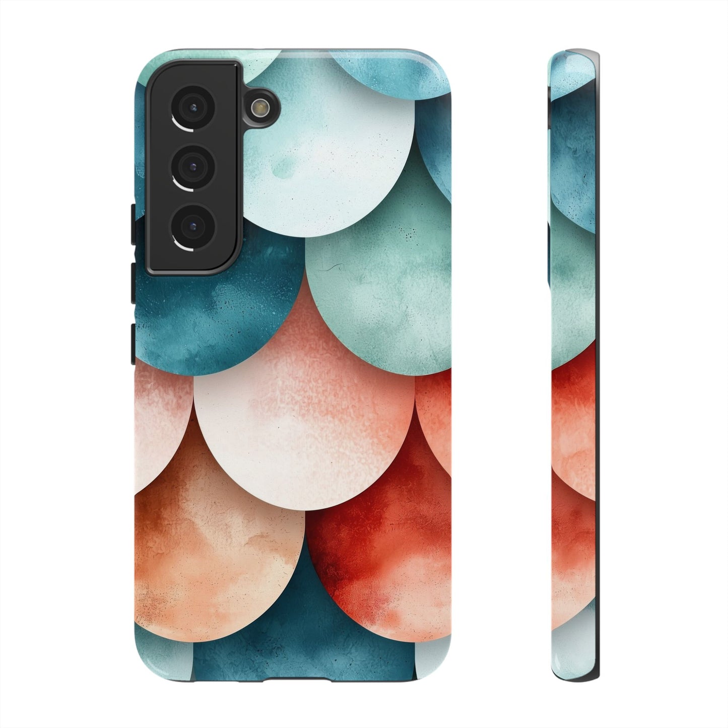 Pastel Scales – Elegant Watercolor Fish Scale Phone Case for iPhone, Pixel & Samsung