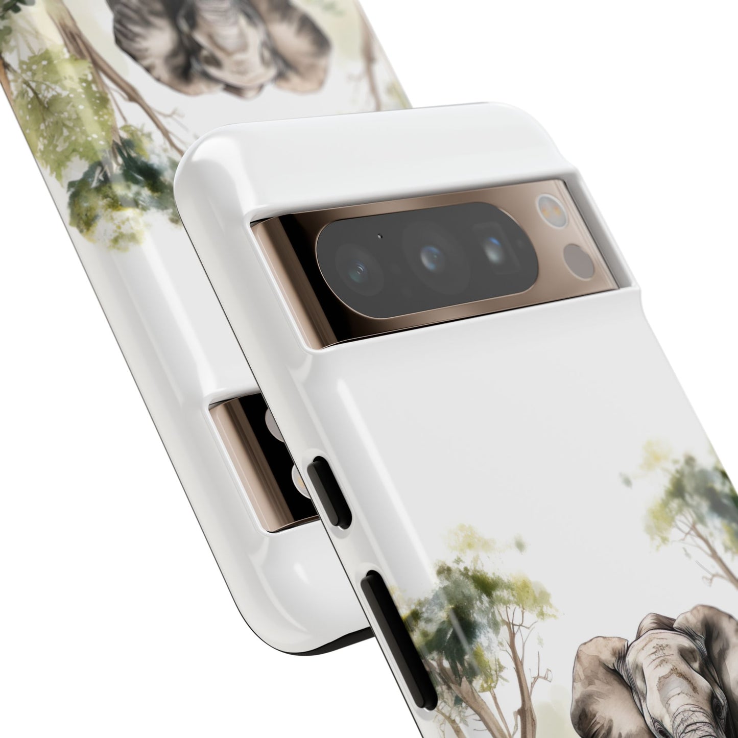 Serene Jungle Elephant Mobile Cover – Watercolor Wildlife Design
