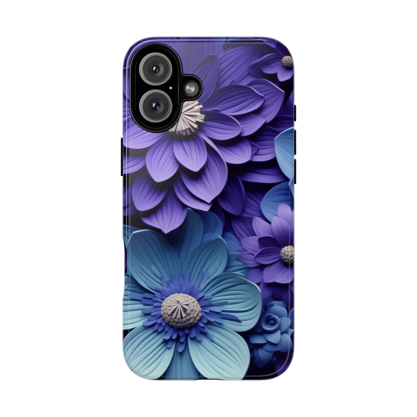 Royal Blue Floral Phone Case – Elegant & Luxurious Design