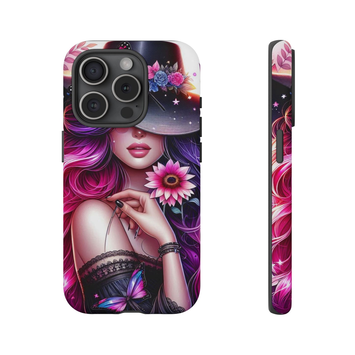 Celestial Charm – Cosmic Cowgirl & Butterfly Magic Mobile Cover