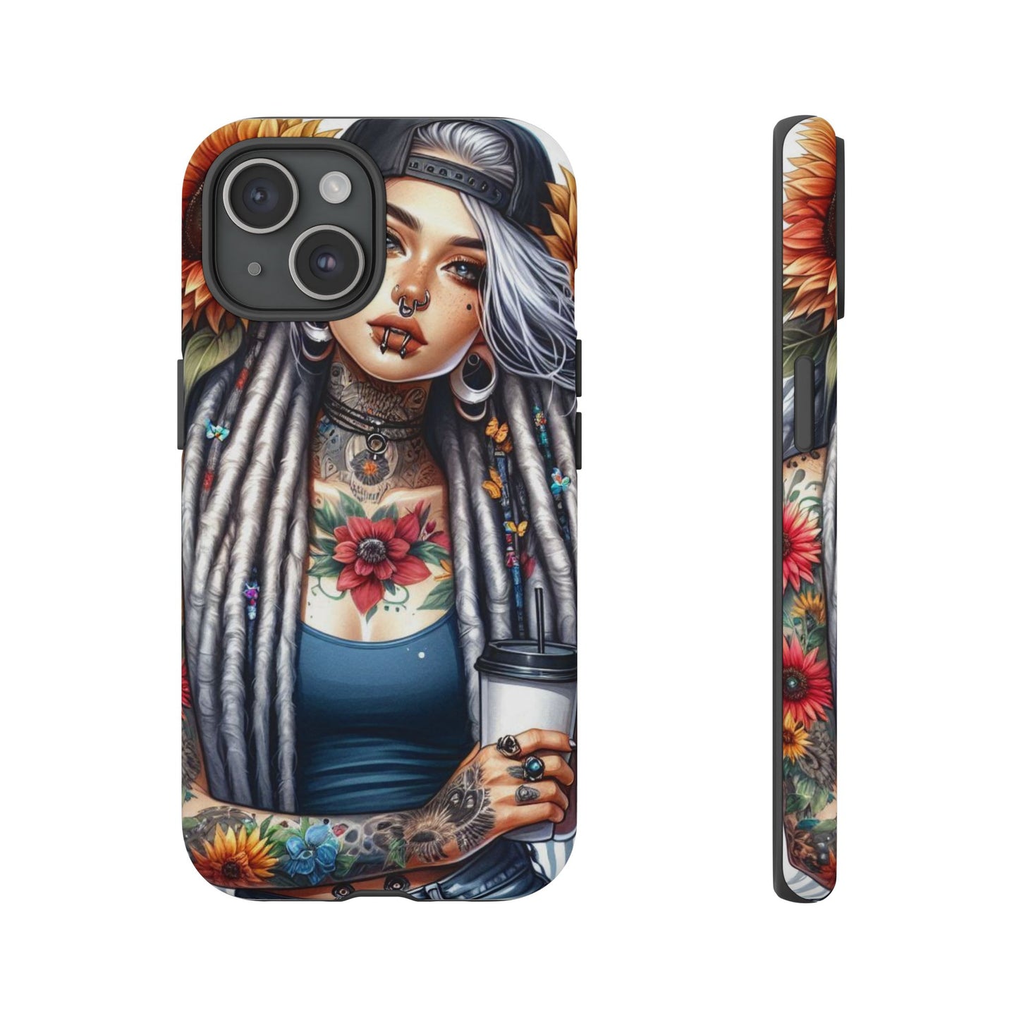 Sunflower Queen – Boho Rebel Tattoo Mobile Cover