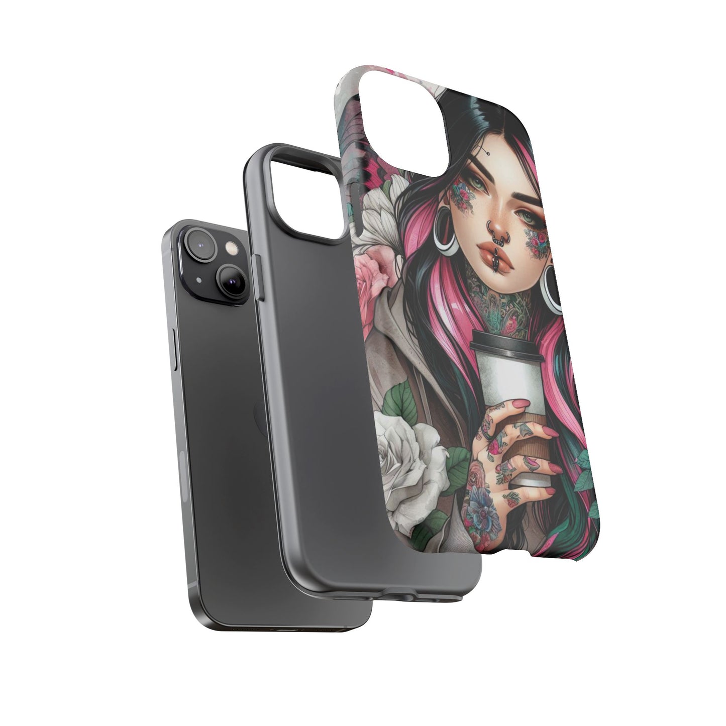 Tattooed Coffee Lover Art Mobile Case