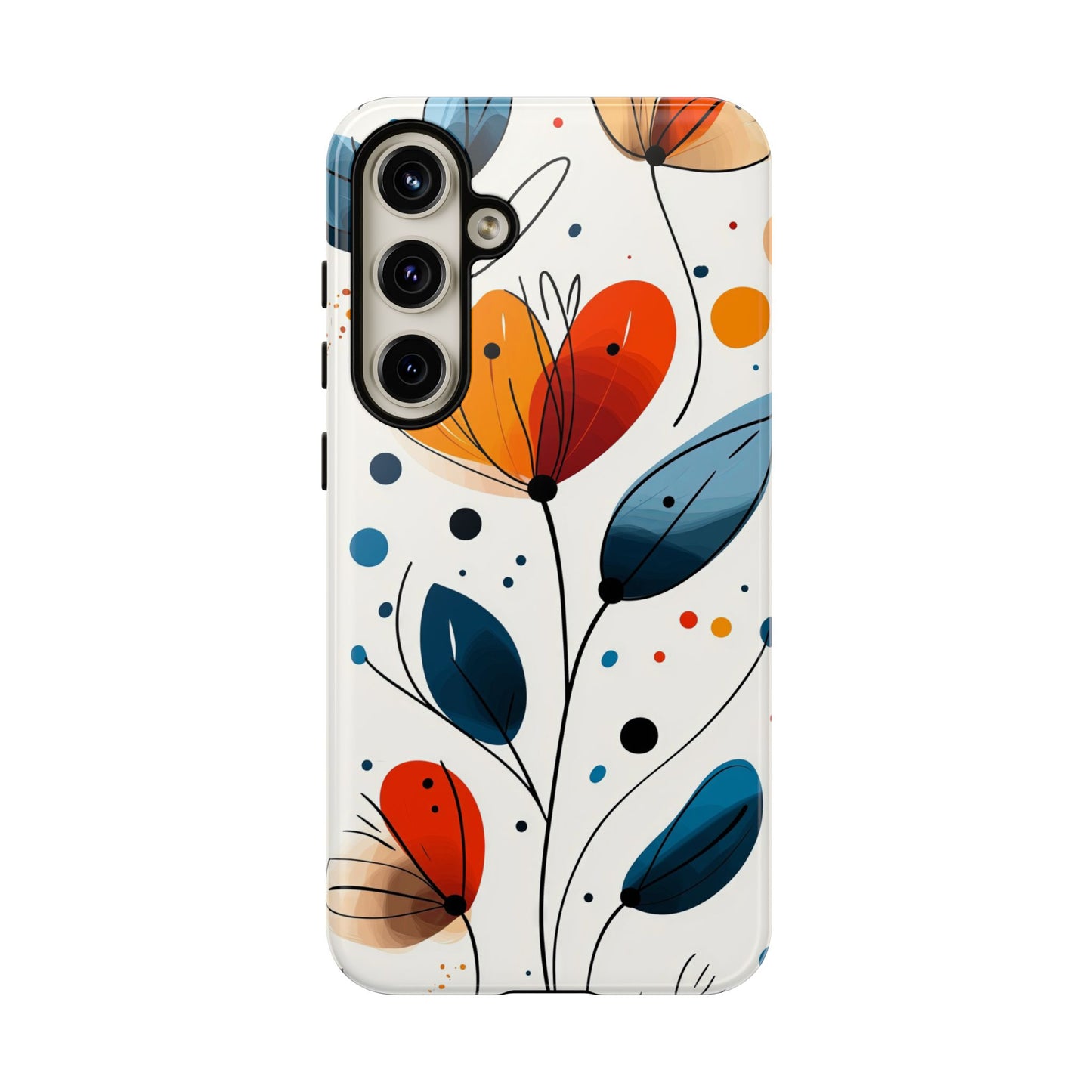 Floral Phone Case for iPhone, Samsung & Pixel | Abstract Colorful Flower Design | Vibrant Botanical Protective Cover