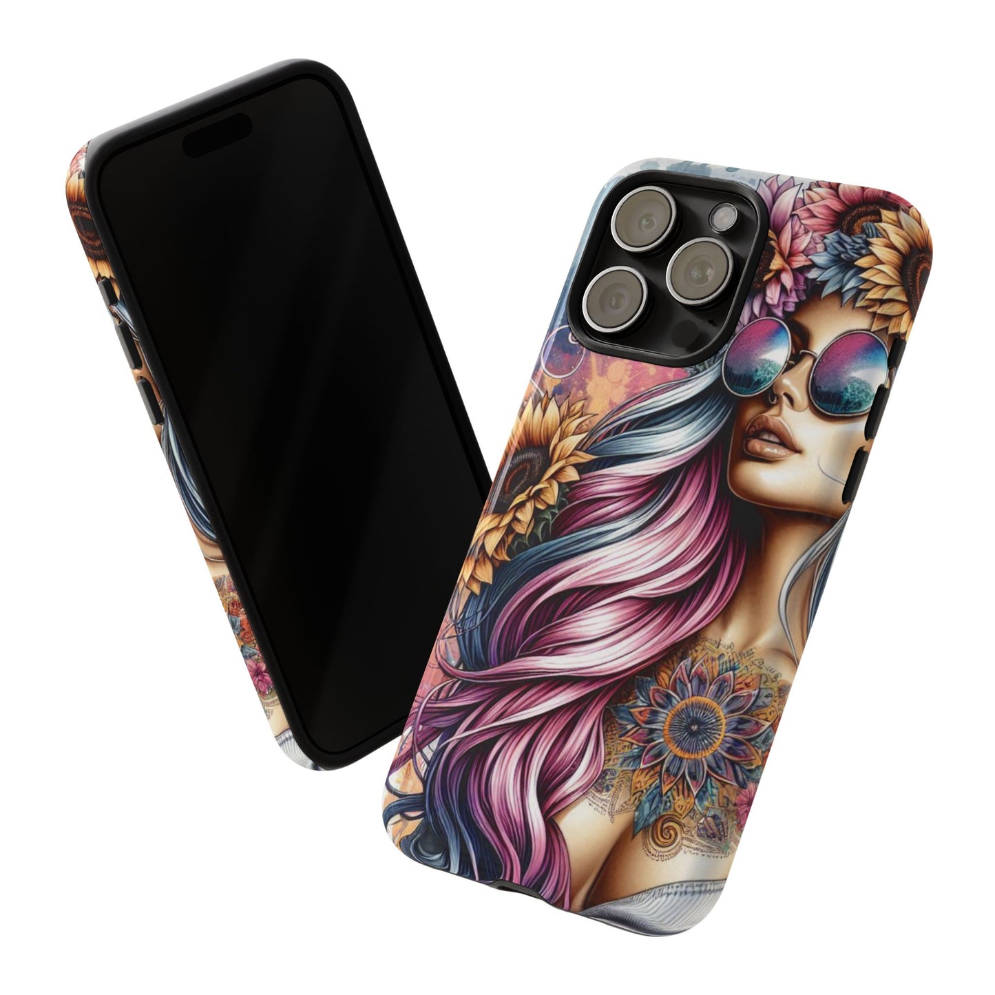 Bohemian Sunflower Queen – Retro Floral Fantasy Mobile Cover