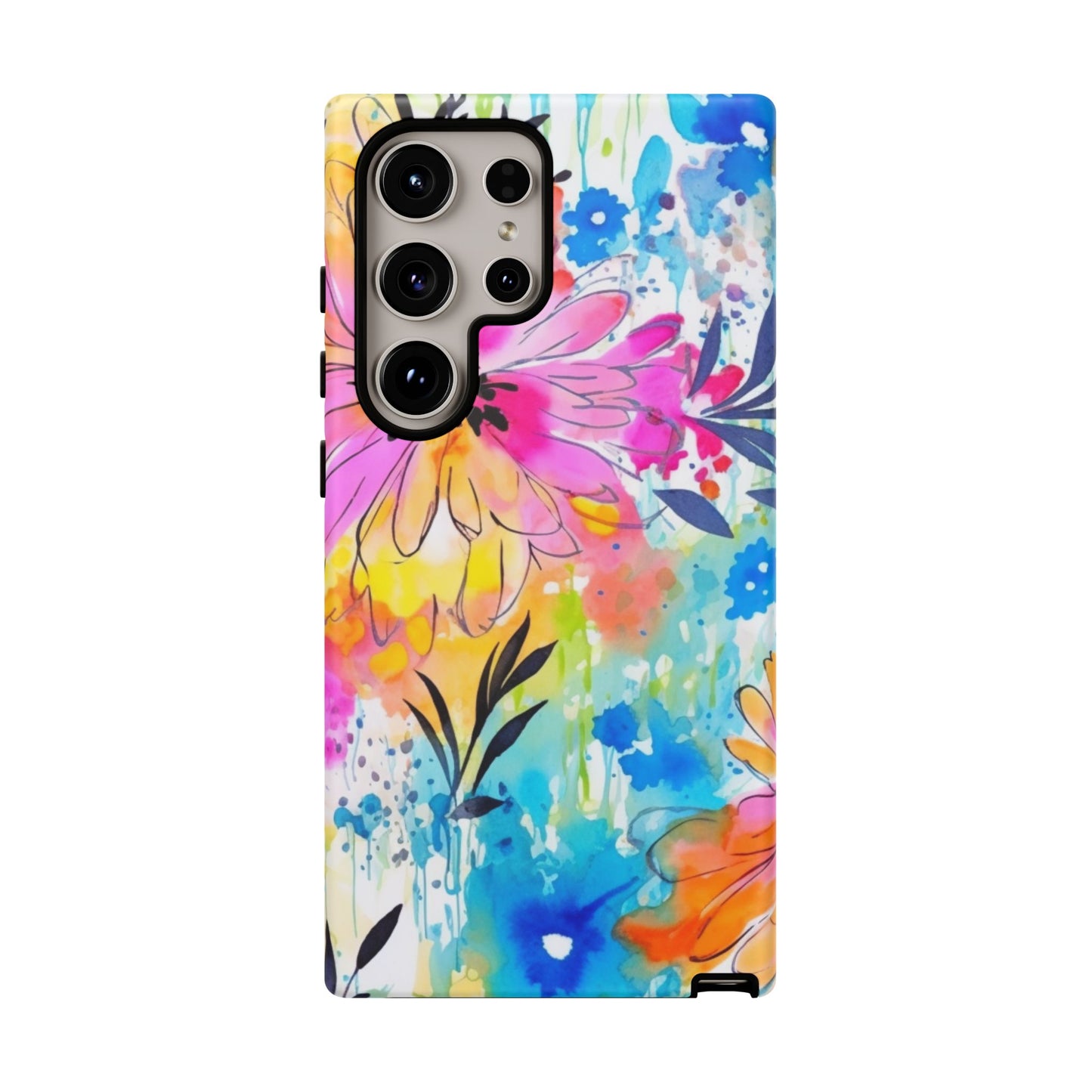 Abstract Watercolor Bloom Phone Case – Expressive & Vibrant