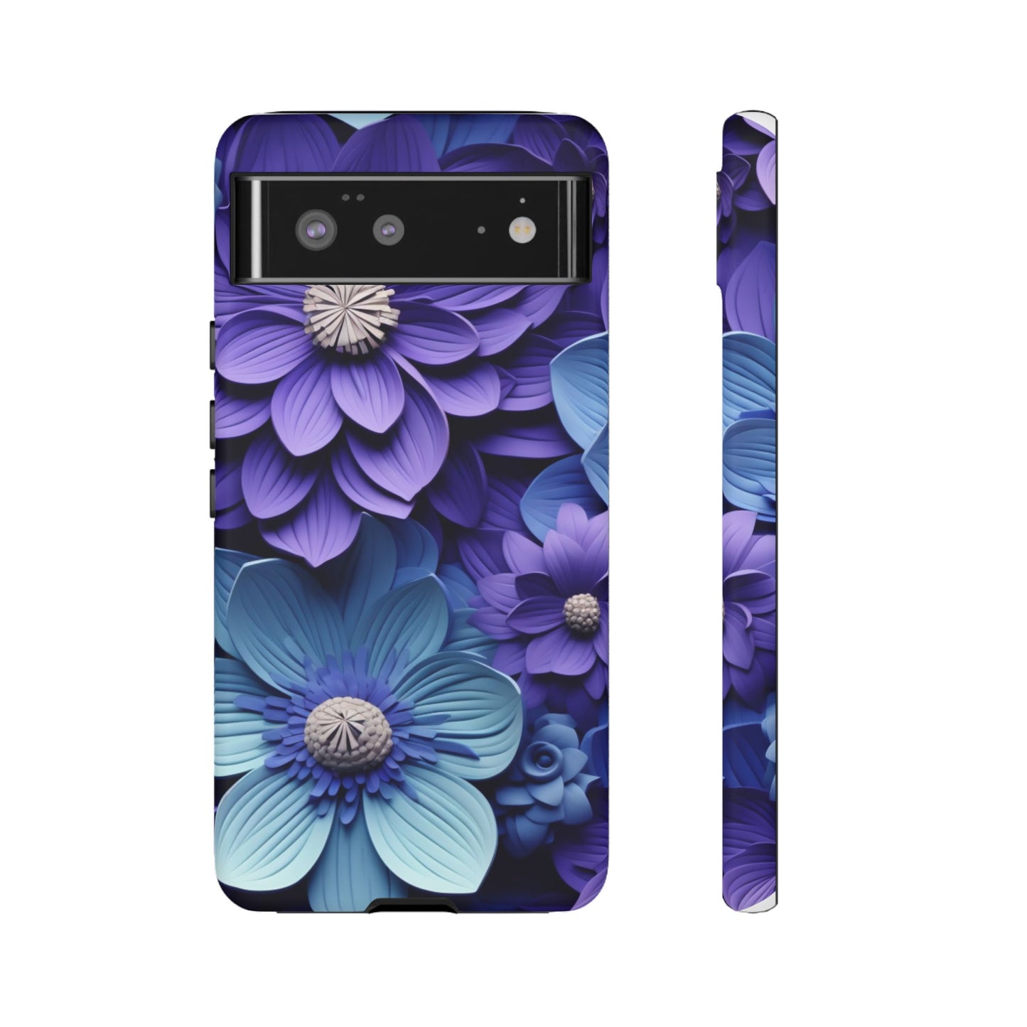 Royal Blue Floral Phone Case – Elegant & Luxurious Design