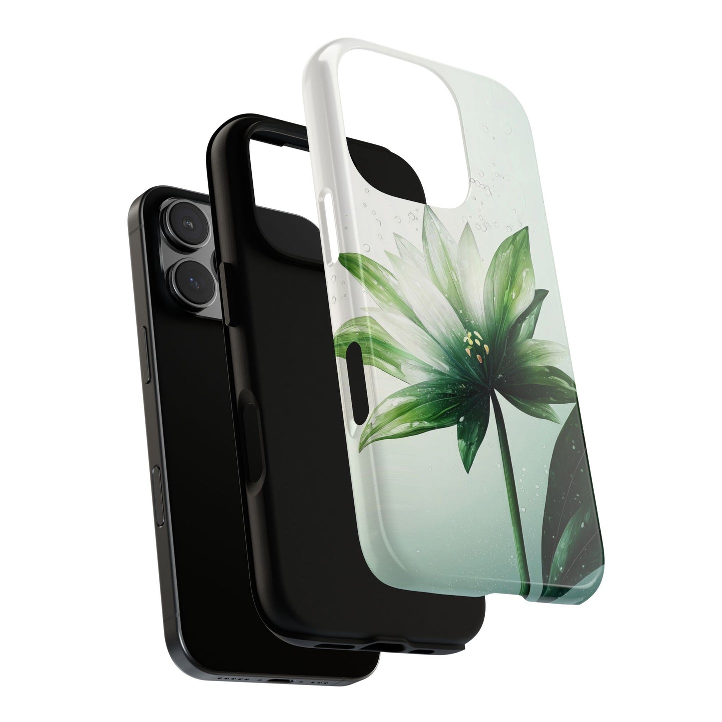 Dew Kissed Green Lotus Phone Case | Refreshing Botanical Design for iPhone, Pixel & Samsung
