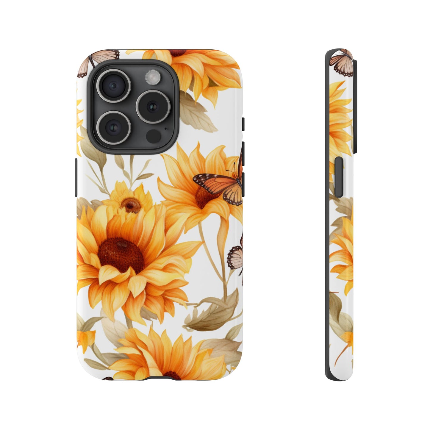 Sunflower & Butterfly Aesthetic Mobile Case – Bright & Nature-Inspired