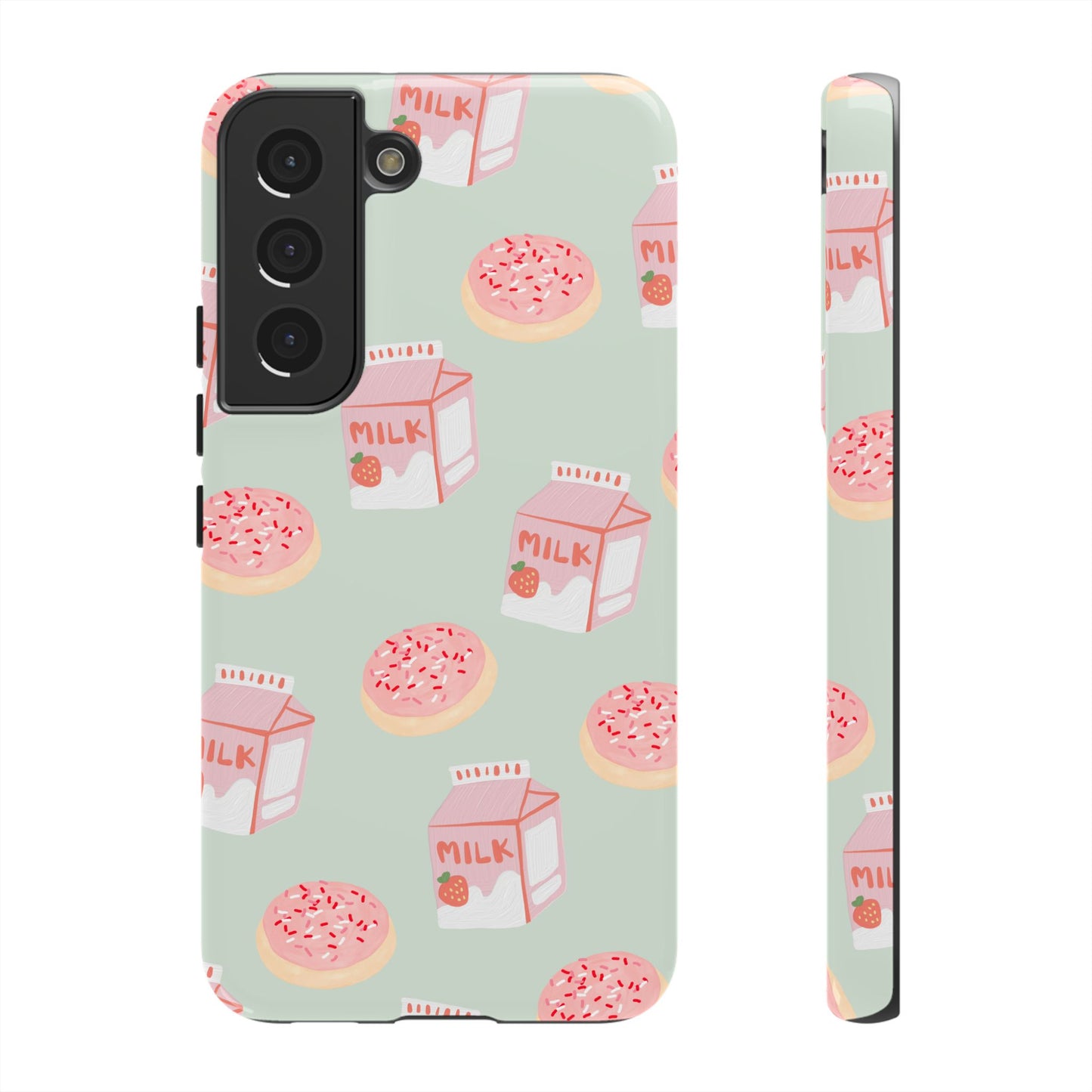 Strawberry Milk & Donut Delight Phone Case for iPhone, Samsung, Google Pixel