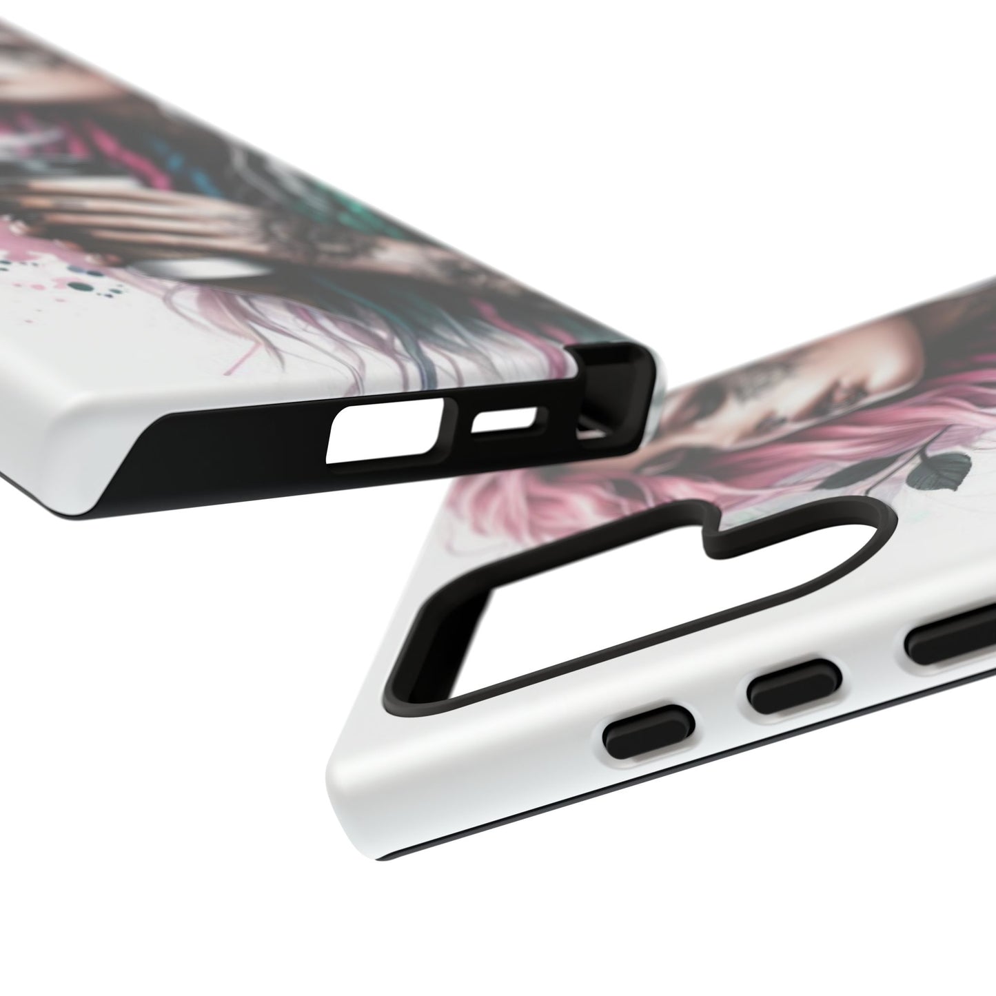 Boho Rebel – Vibrant Dreadlocks & Tattooed Coffee Lover Mobile Cover