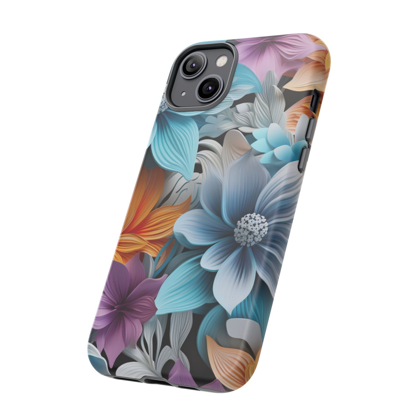 Elegant 3D Floral Bloom Mobile Case – Vivid & Artistic