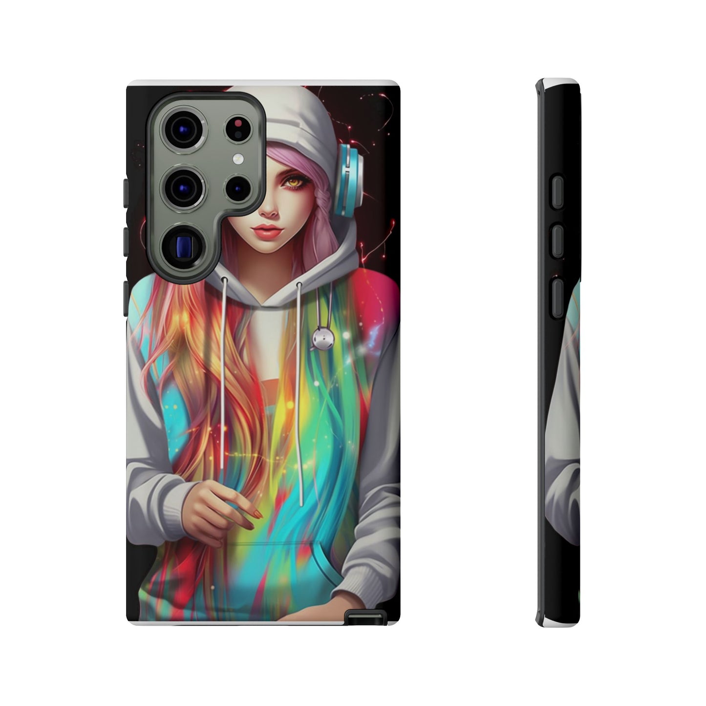 Anime Girl Phone Case - Cute Aesthetic Cover for iPhone, Samsung & Google Pixel, Girly Phone Case, Kawaii Phone Case, Anime Lover Gift