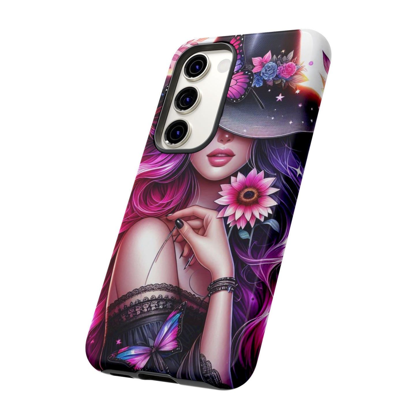 Celestial Charm – Cosmic Cowgirl & Butterfly Magic Mobile Cover