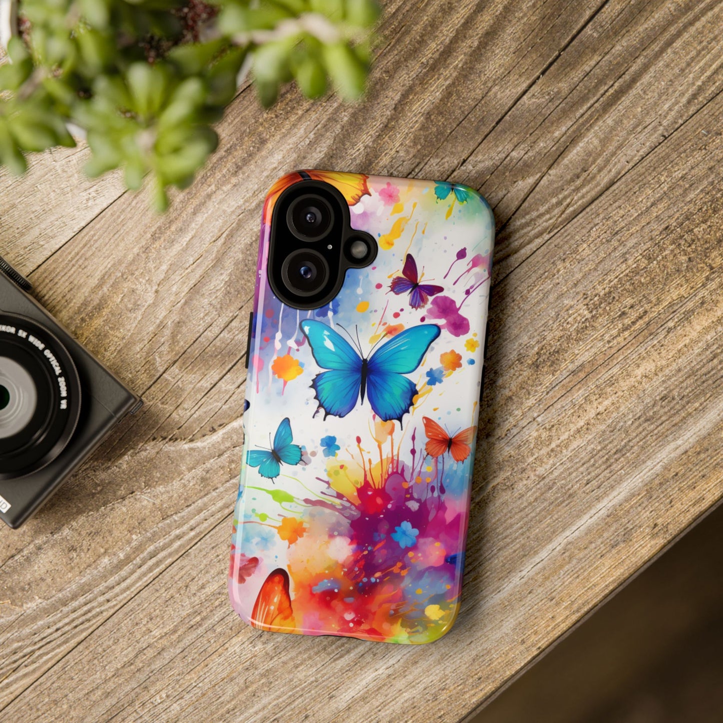 Vibrant Watercolor Butterfly Mobile Case
