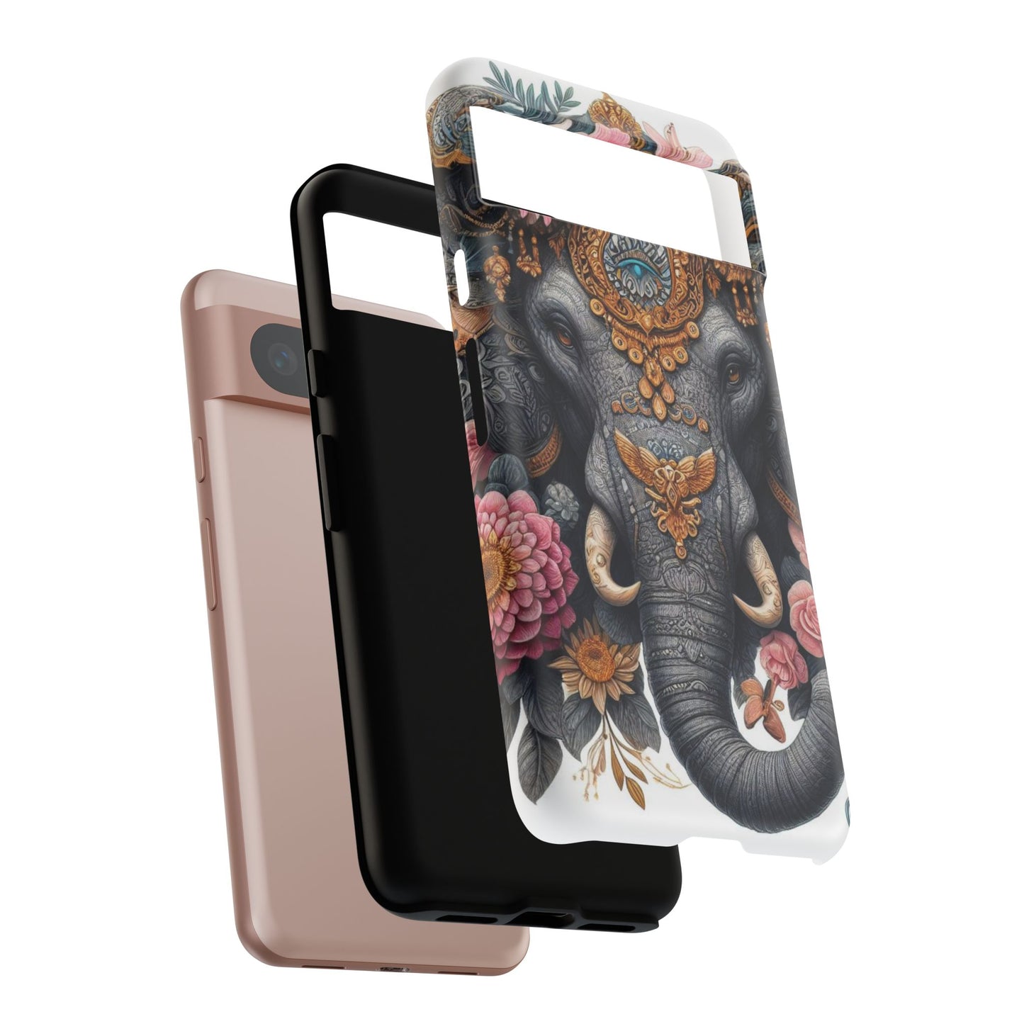 Golden Royal Elephant Mobile Cover – Luxurious Ornate Art