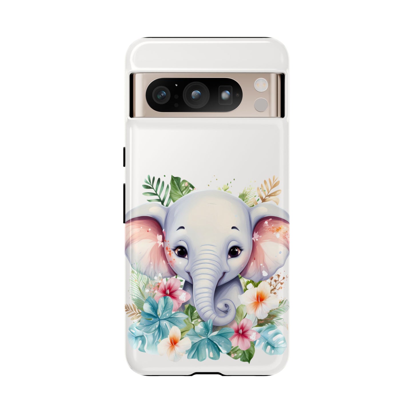 Adorable Baby Elephant Mobile Cover – Floral Fantasy Art