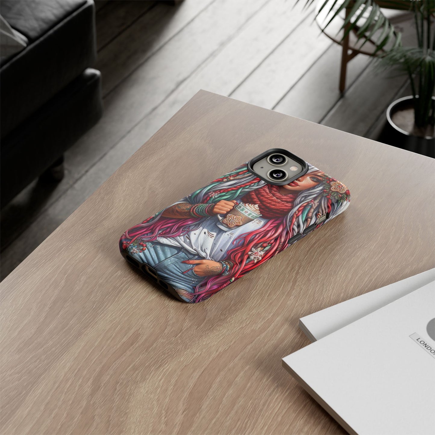 Boho Winter Queen – Cozy Dreads & Holiday Vibes Mobile Cover