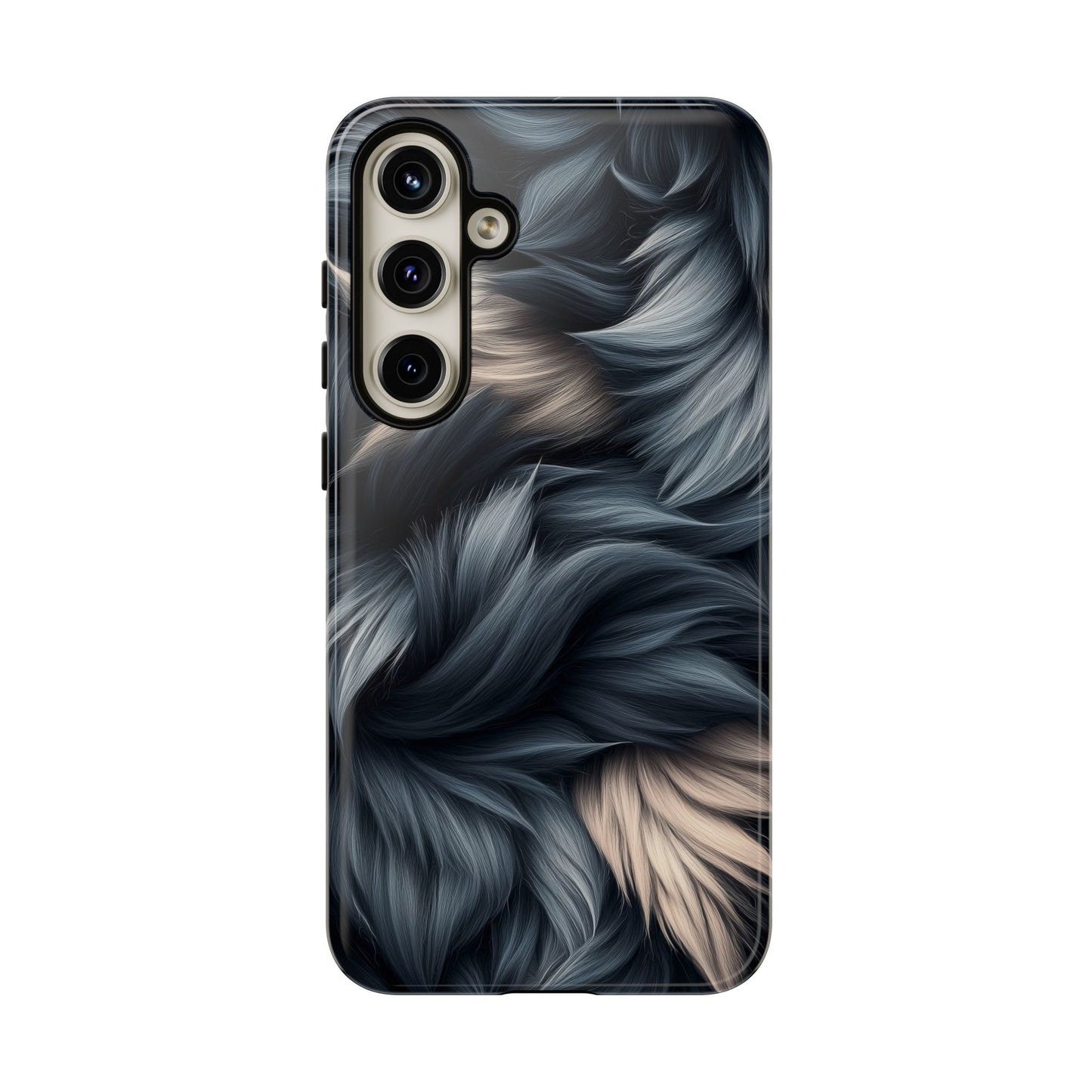 Midnight Wolf β Deep Silver & Purple Fur Phone Case for iPhone, Pixel & Samsung