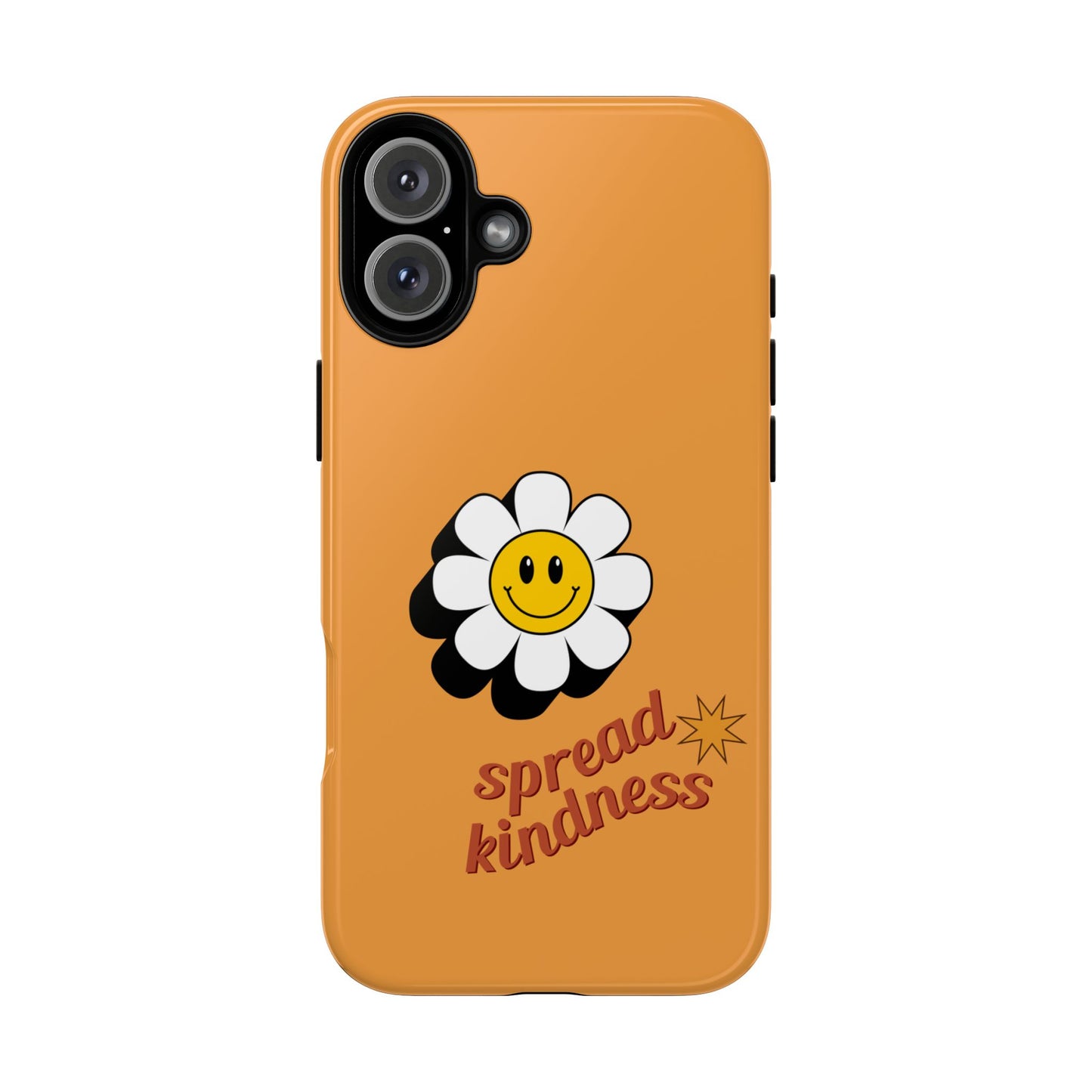 Retro White Flower "Spread Kindness" Phone Case – Vintage Aesthetic for iPhone, Samsung & Google Pixel