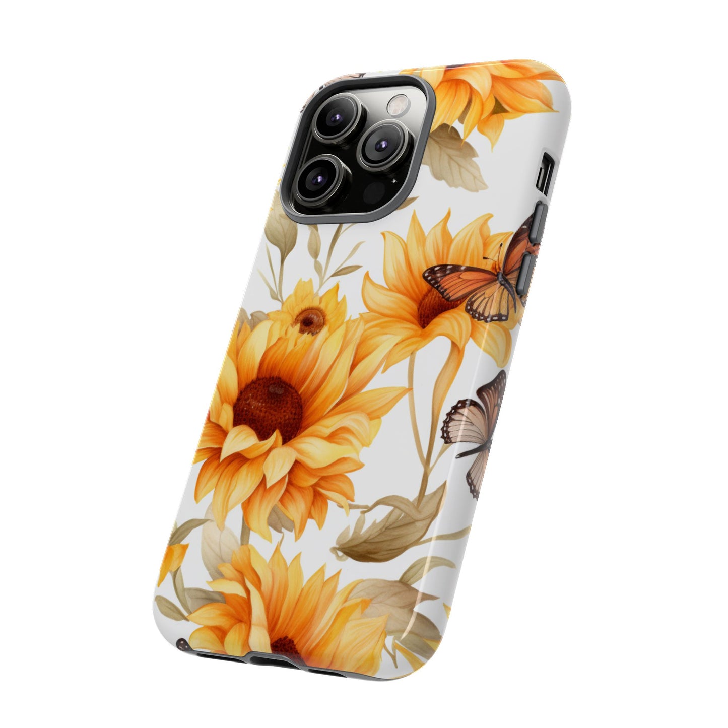 Sunflower & Butterfly Aesthetic Mobile Case – Bright & Nature-Inspired