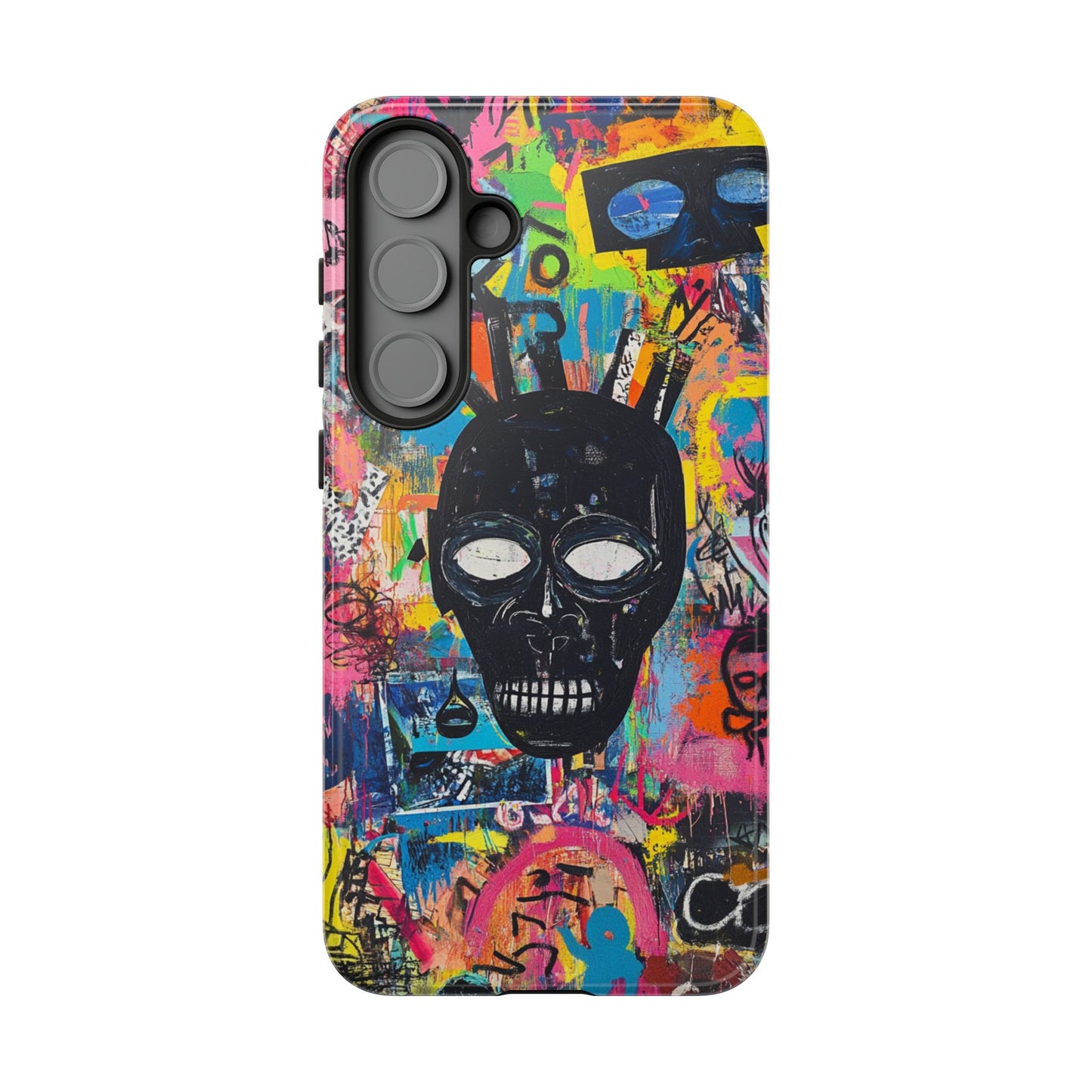 Street Art Phone Case – Basquiat-Inspired Phone Cover– Bold, Graffiti-Inspired Cover - iPhone, Samsung & Google Pixel Cover - Artistic Painting Case, Art Lover Gift