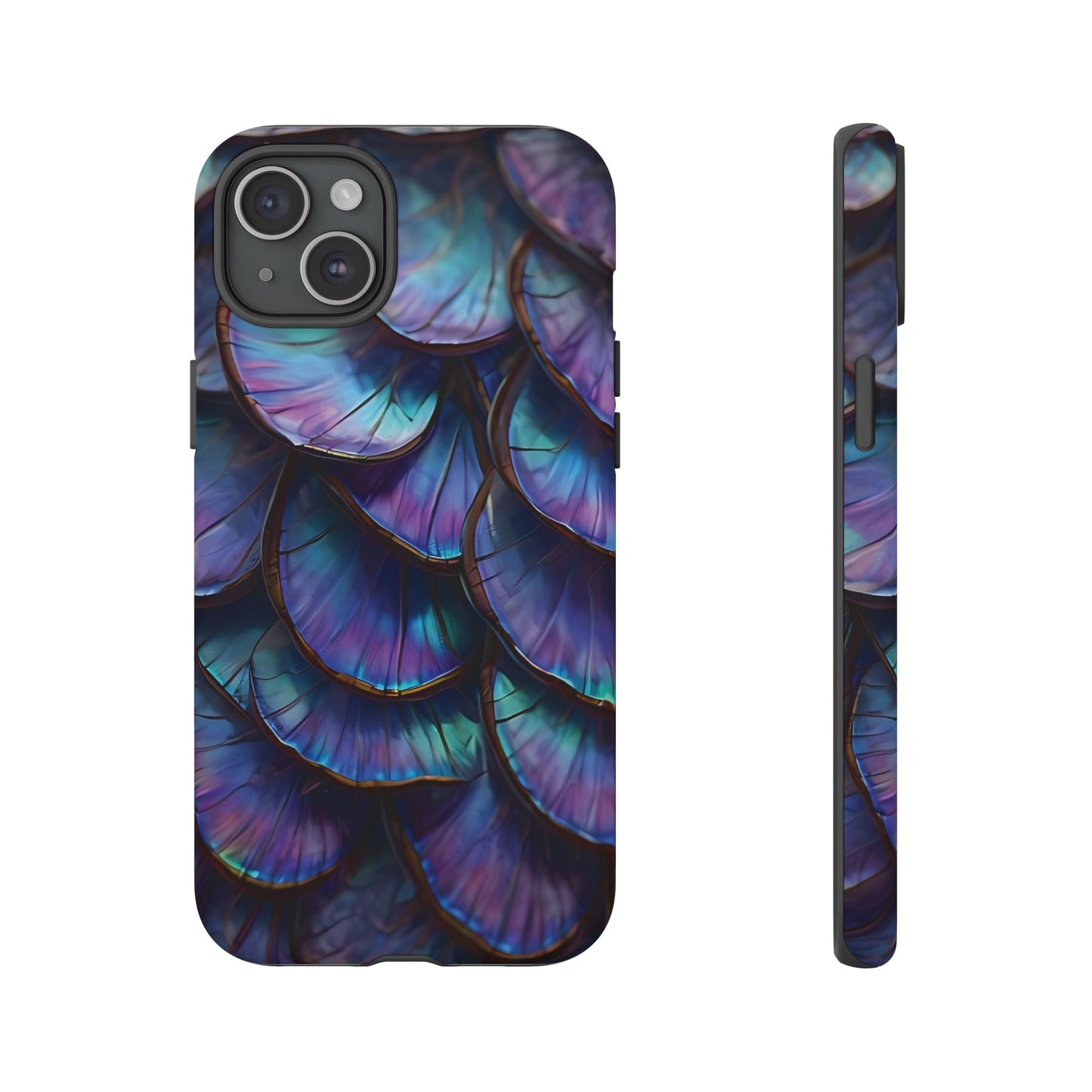 Abstract Macro Shot of Iridescent Butterfly Fish Scales Phone Case Design