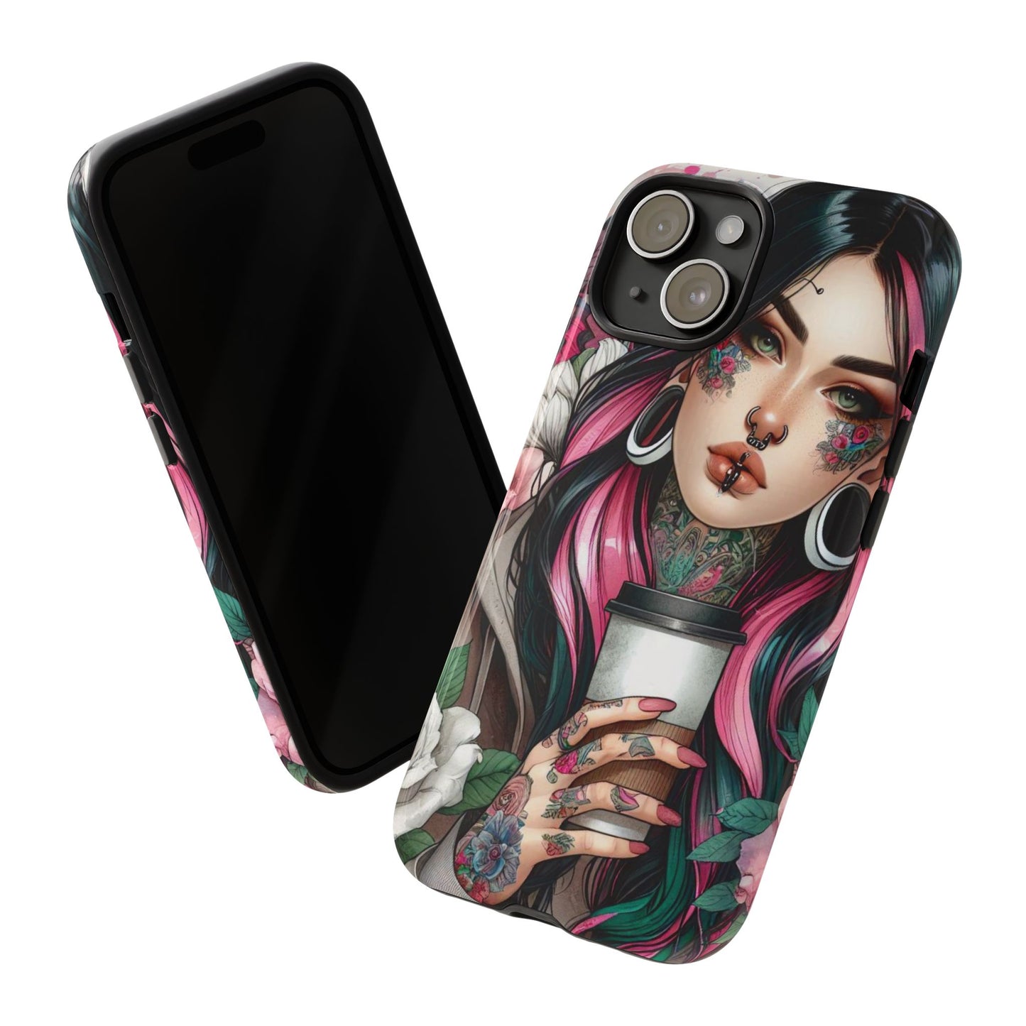 Tattooed Coffee Lover Art Mobile Case