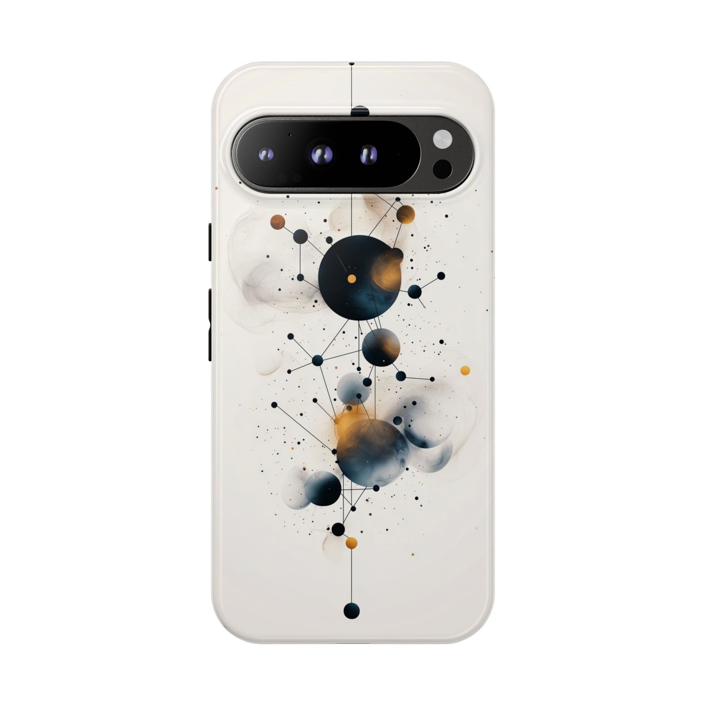 Cosmic Connect – Orbital Geometry Abstract Phone Case for iPhone, Google Pixel, Samsung