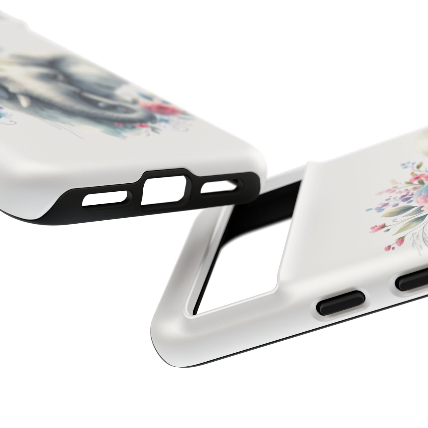 Floral Elephant Mobile Cover – Elegant Watercolor Art