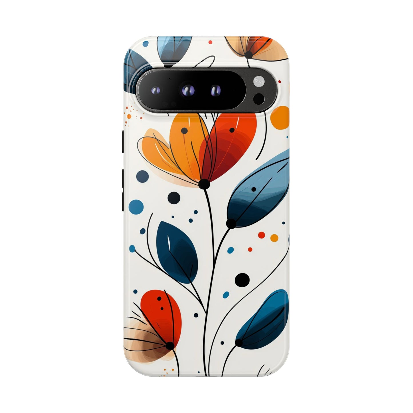 Floral Phone Case for iPhone, Samsung & Pixel | Abstract Colorful Flower Design | Vibrant Botanical Protective Cover