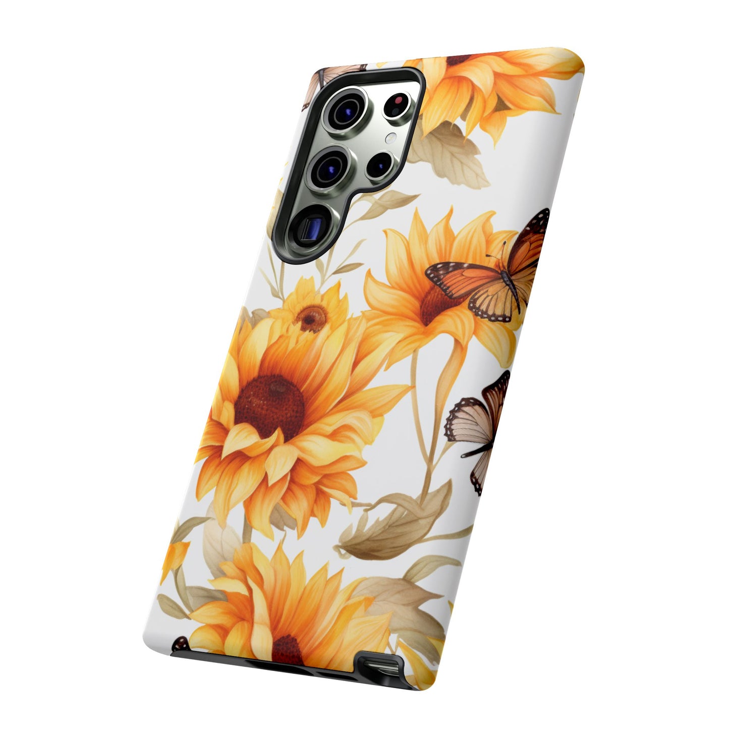 Sunflower & Butterfly Aesthetic Mobile Case – Bright & Nature-Inspired