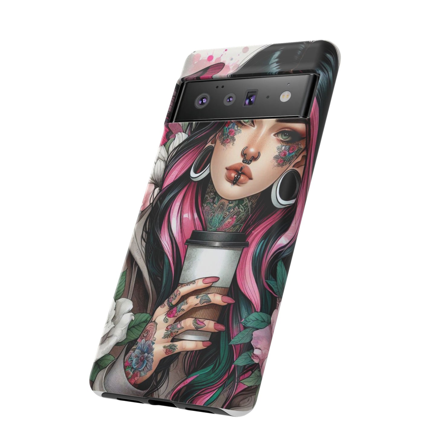 Tattooed Coffee Lover Art Mobile Case