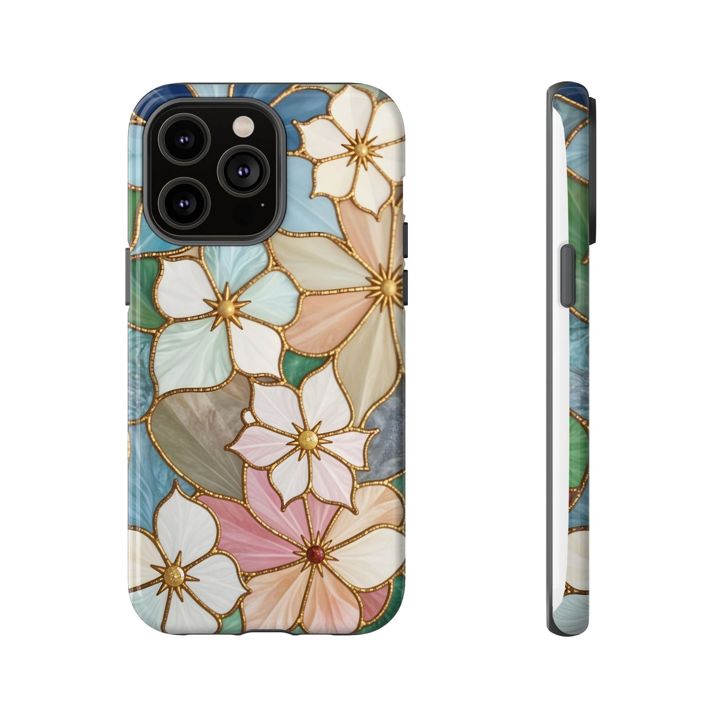 Floral Symphony: Stained Glass Elegance