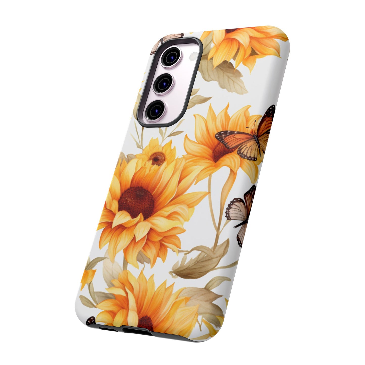 Sunflower & Butterfly Aesthetic Mobile Case – Bright & Nature-Inspired