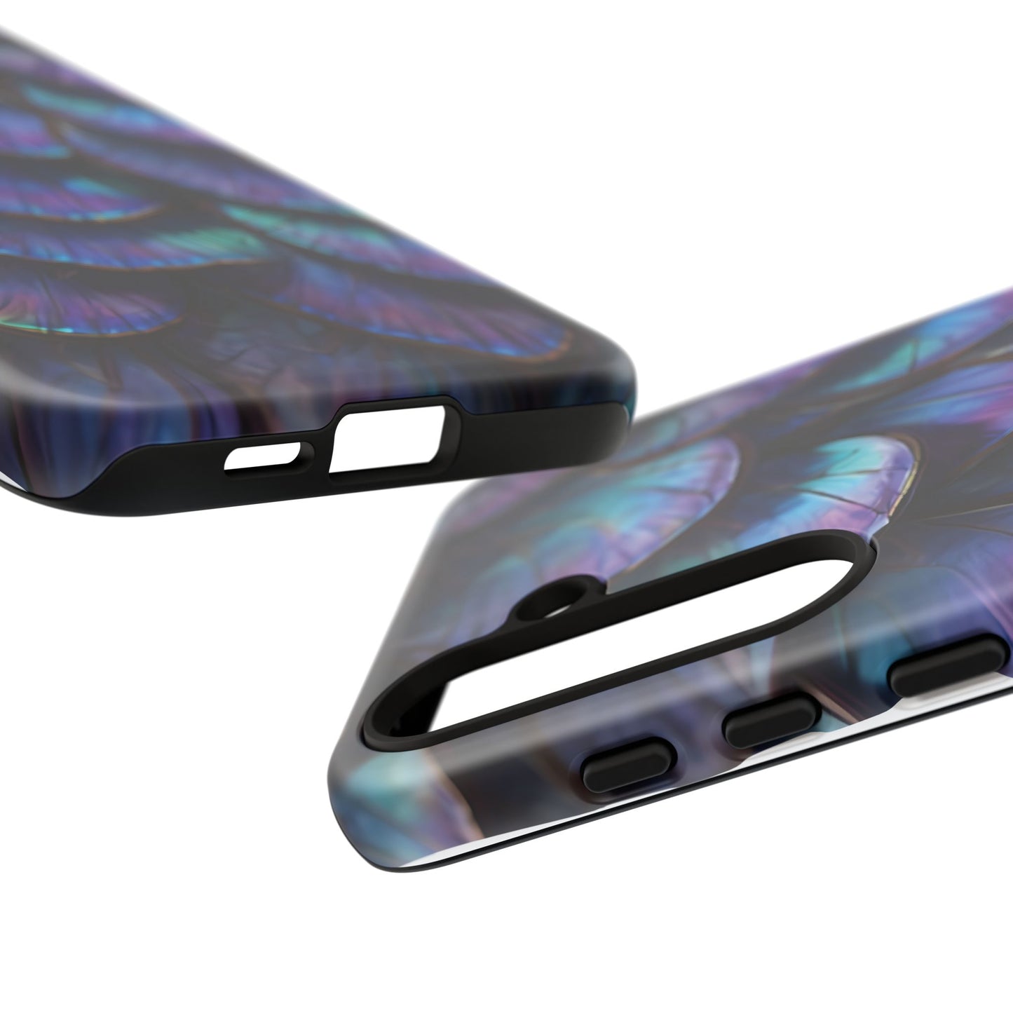 Abstract Macro Shot of Iridescent Butterfly Fish Scales Phone Case Design