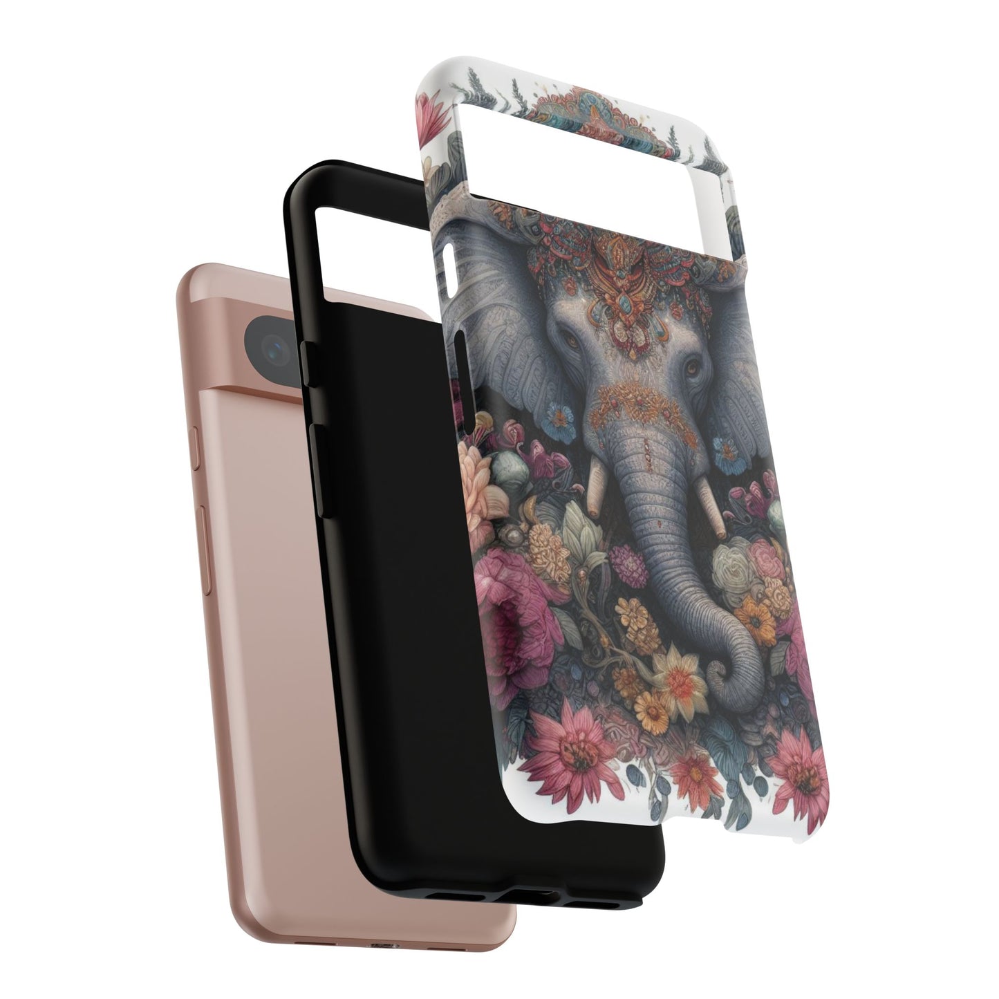 Regal Ornate Elephant Mobile Cover – Majestic Bohemian Art